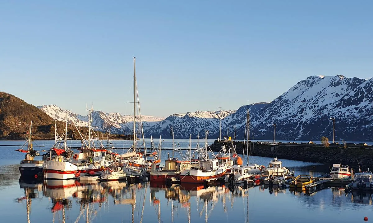 Øksfjord: {"base": "no", "no": "Flytebrygga i \u00d8ksfjord.", "se": "Flytbryggan i \u00d6ksfjord.", "en": "The floating pier in \u00d8ksfjord.", "da": "Flydebroen i \u00d8ksfjord."}