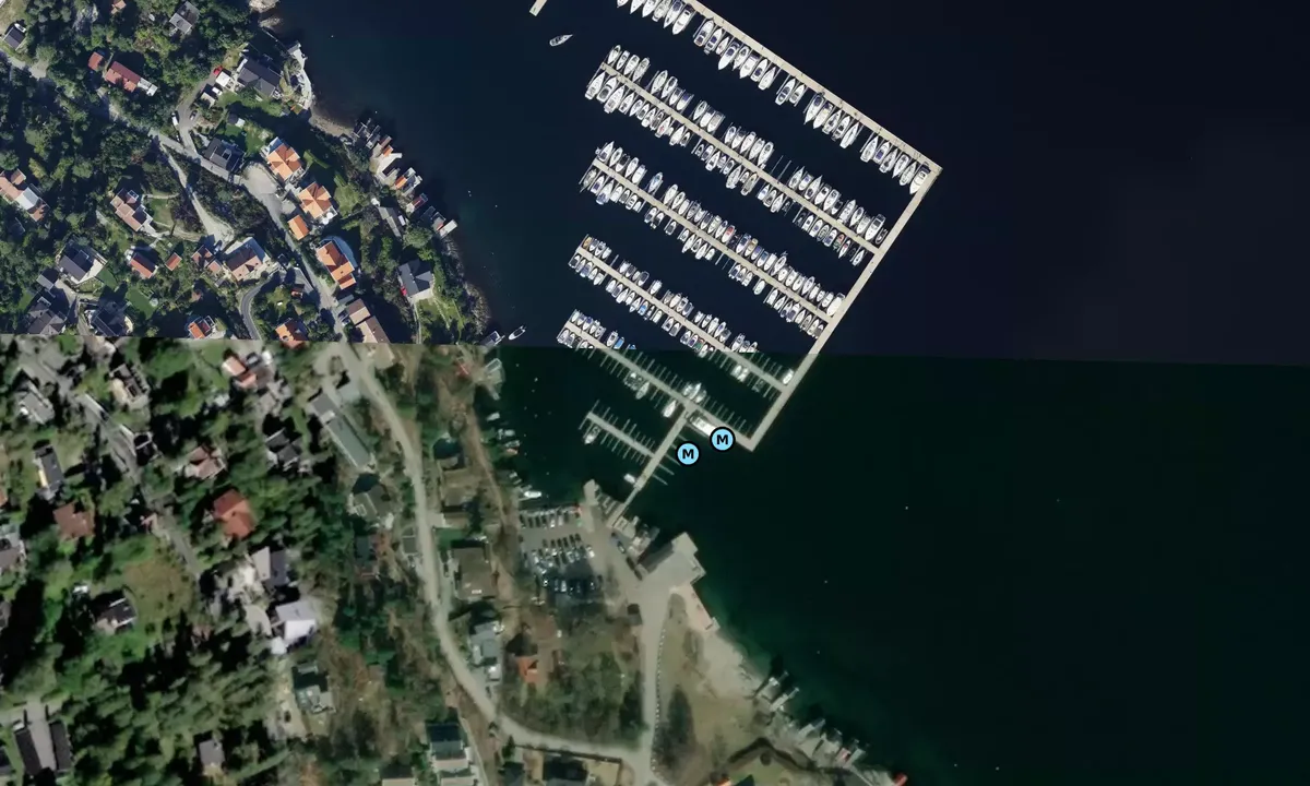 Satelite image of Oksval Båthavn