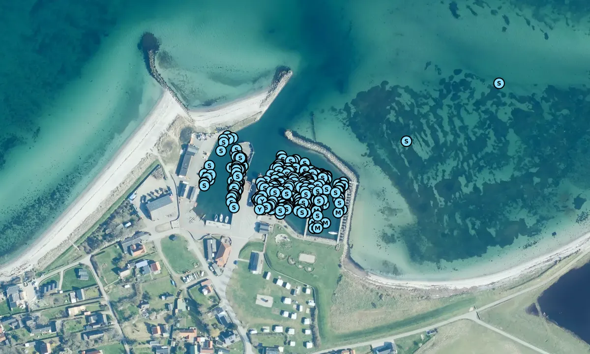 Satelite image of Omø Havn