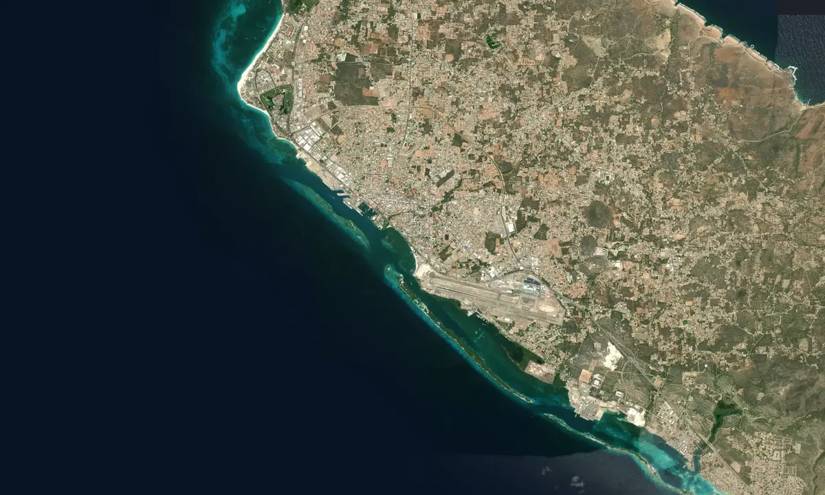 Flyfoto av Oranjestad