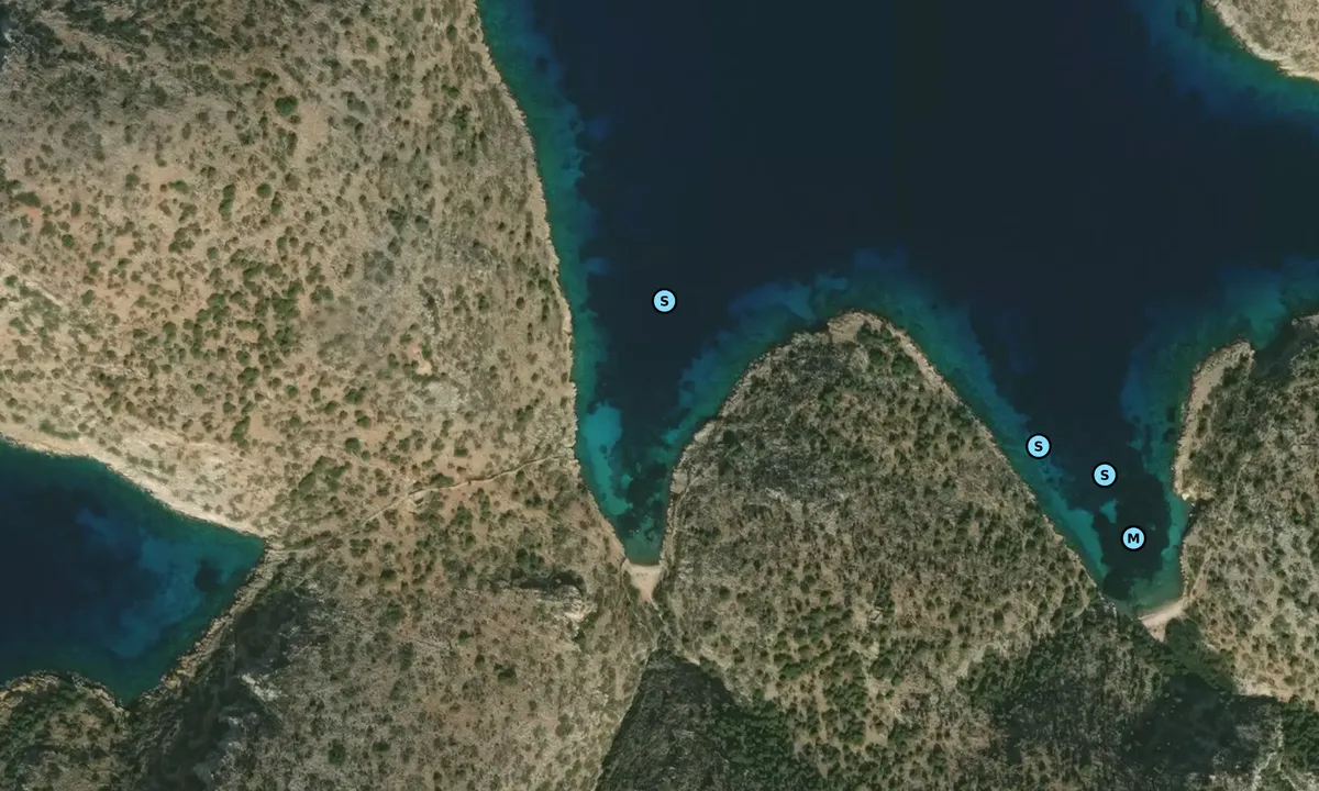 Satelite image of Ormos Moschato (Lipsi)