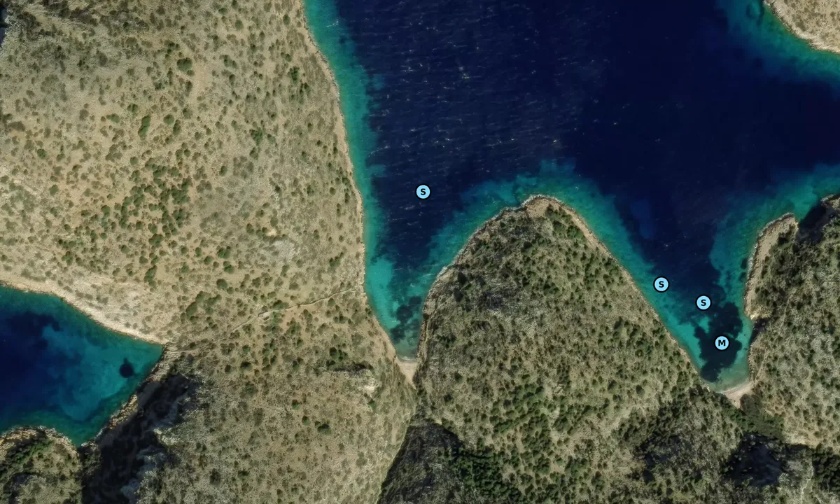 Satelite image of Ormos Moschato (Lipsi)