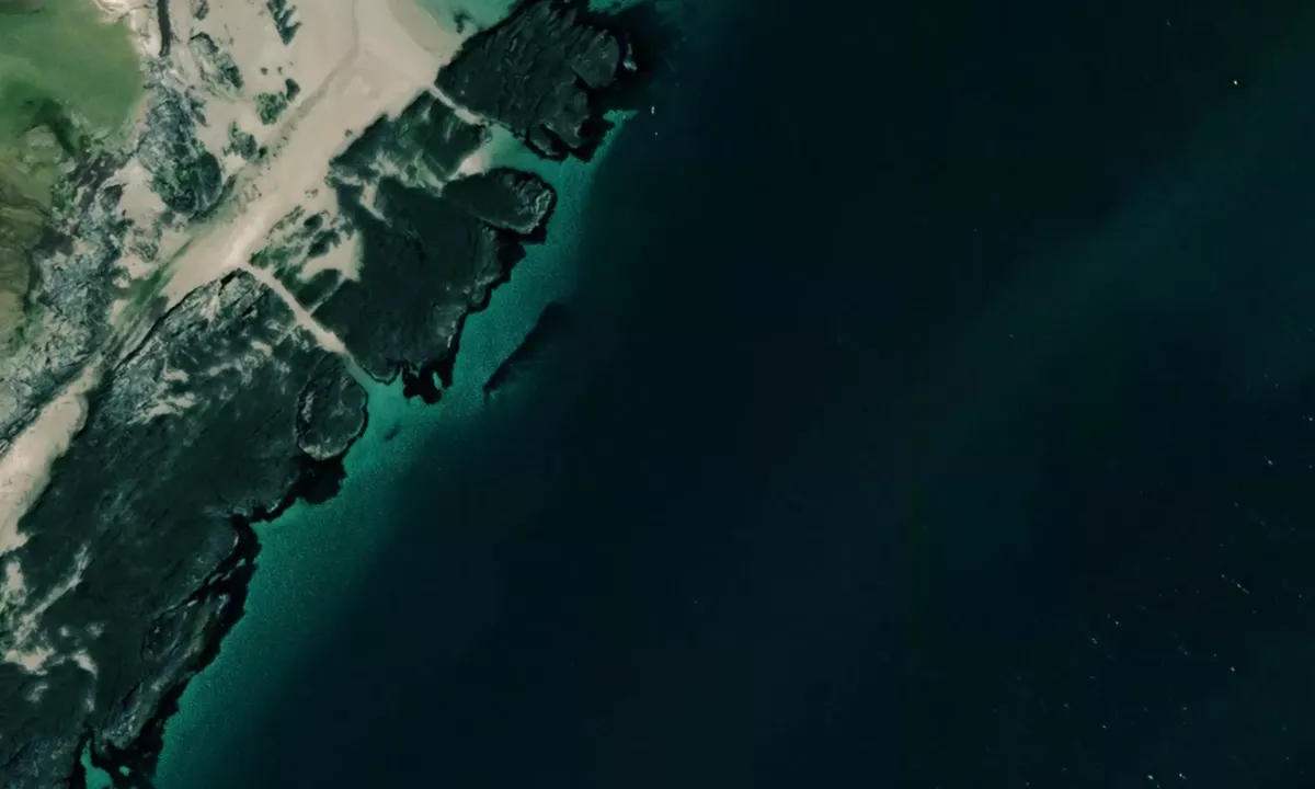 Flyfoto av Oronsay
