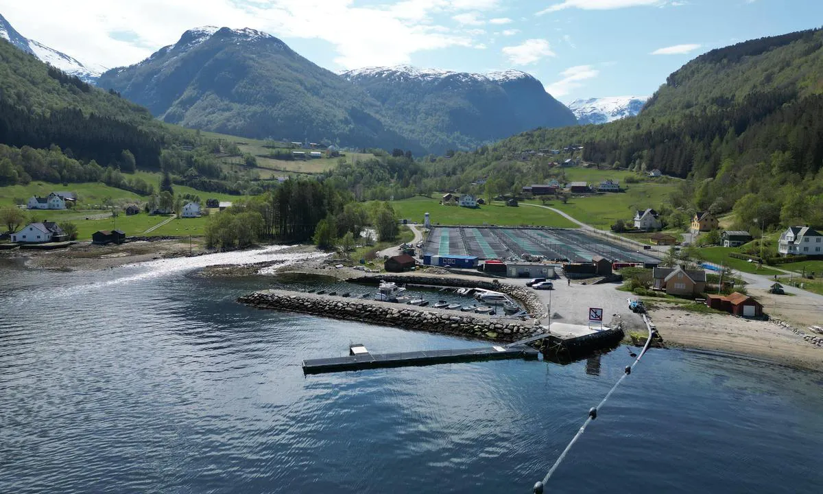 Guest harbour with floting jetty in Ortnevik.  The floating cable will be put at the bottom by 06,05,2024.