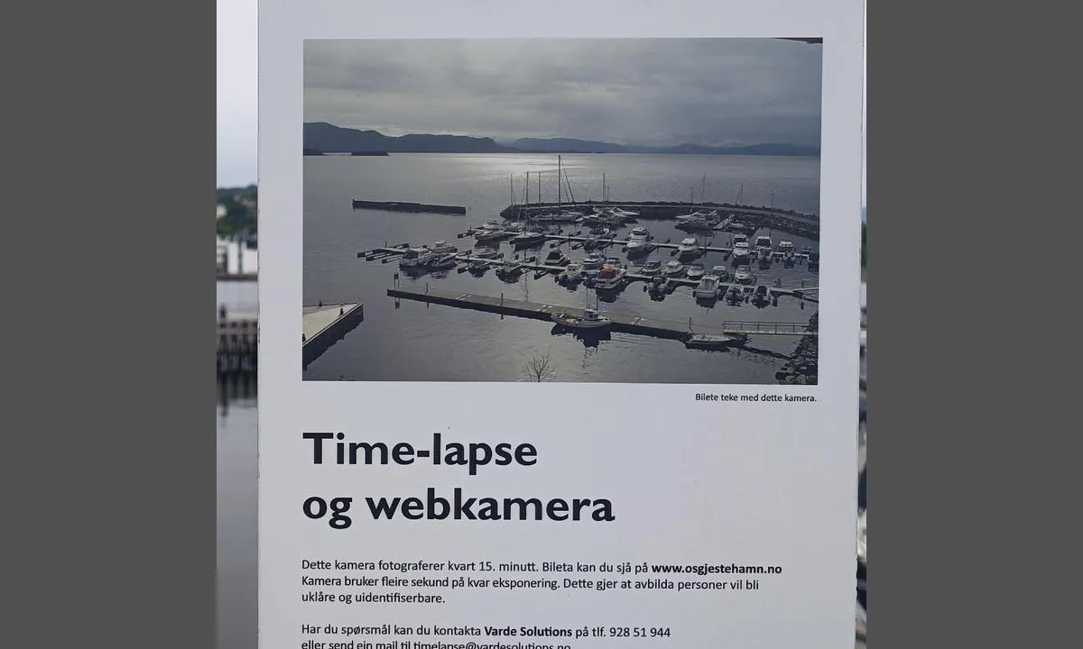 Os Hamn: Alltid kjekt med webkamera der man ser hva og hvor det er ledig plass før man kommer.