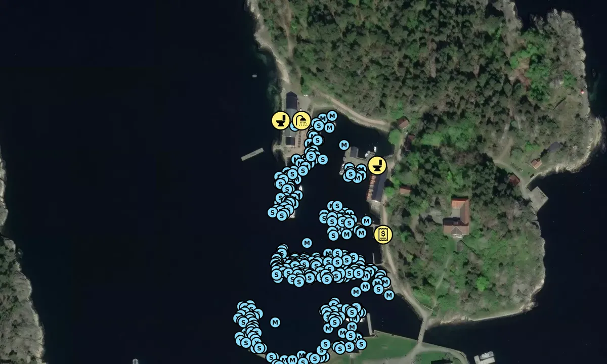 Satelite image of Oscarsborg Gjestehavn