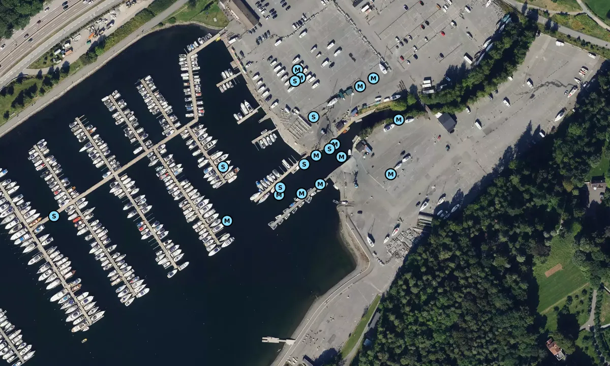 Satelite image of Oslo Motorbåtforening