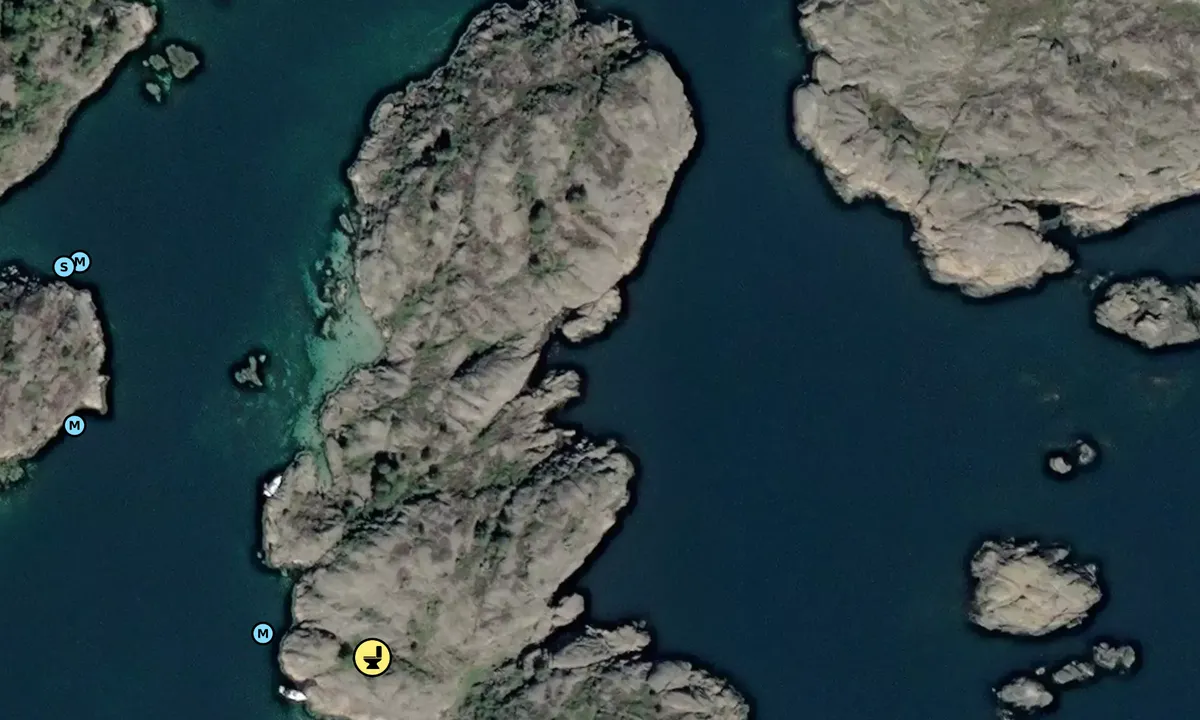 Satelite image of Østre Håholmane - utsiden