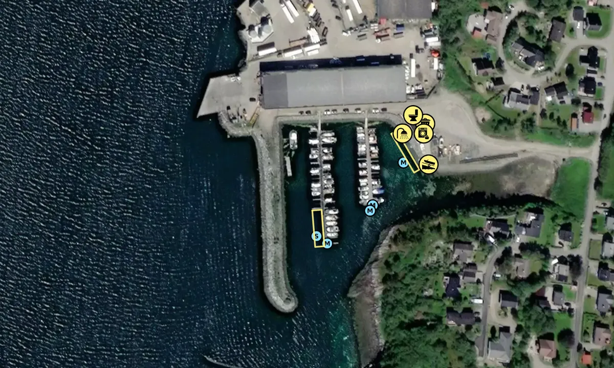 Satelite image of Ottersøy Småbåtforening