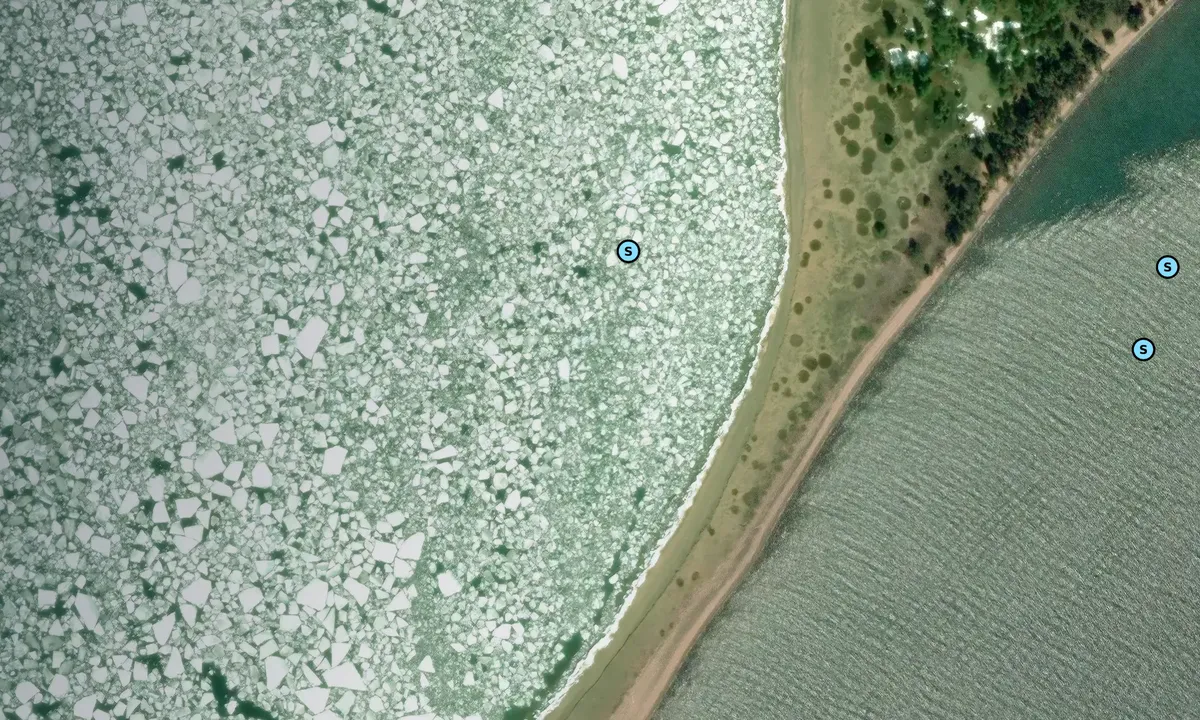 Satelite image of Outer Island Sand Spit