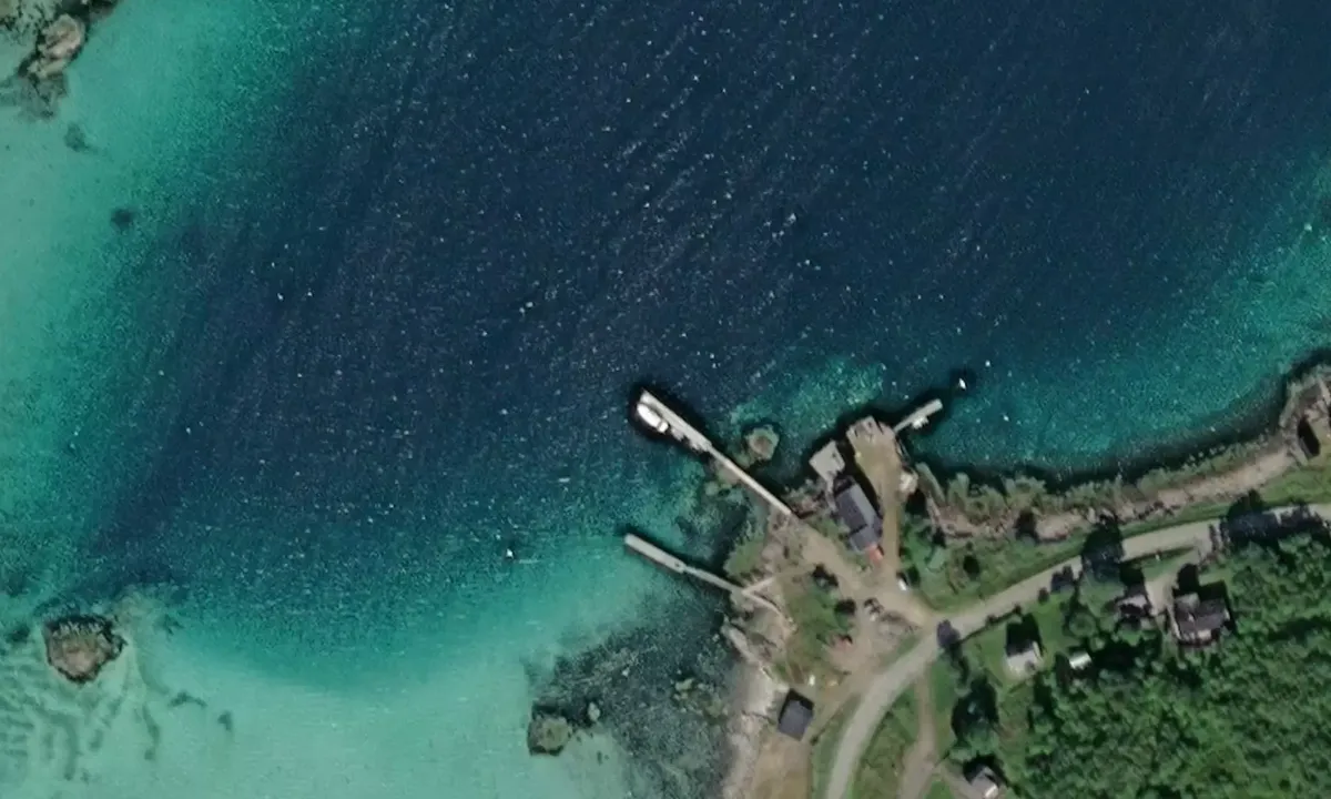 Satelite image of Øyriket camping og marina