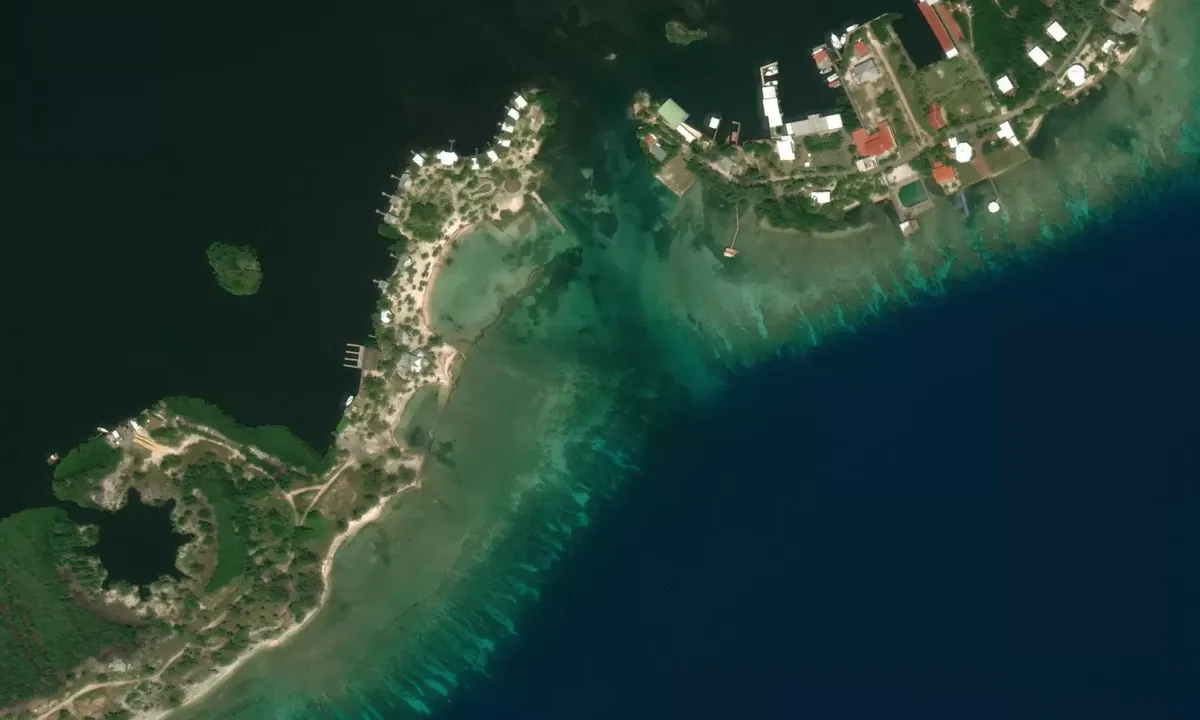 Satelite image of Oyster Bed Lagoon