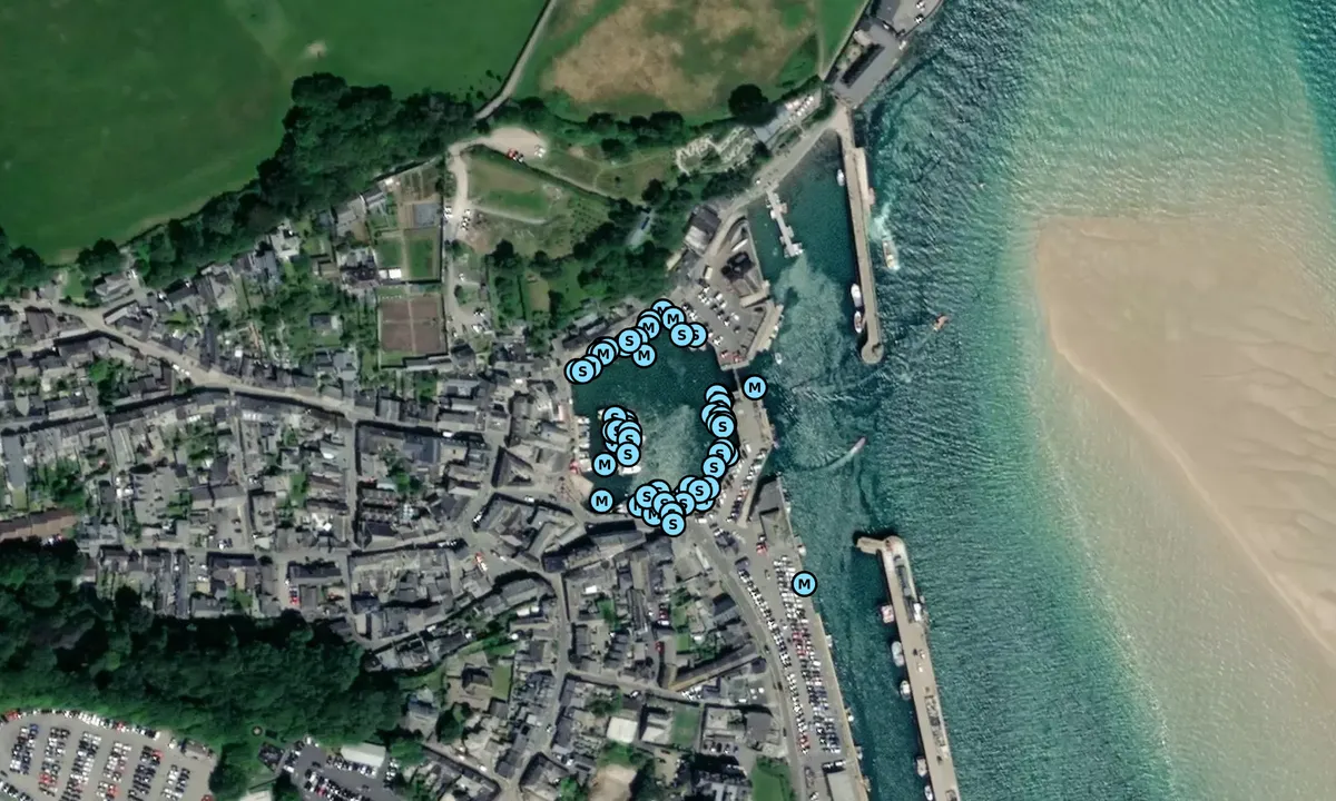 Satelite image of Padstow Harbour