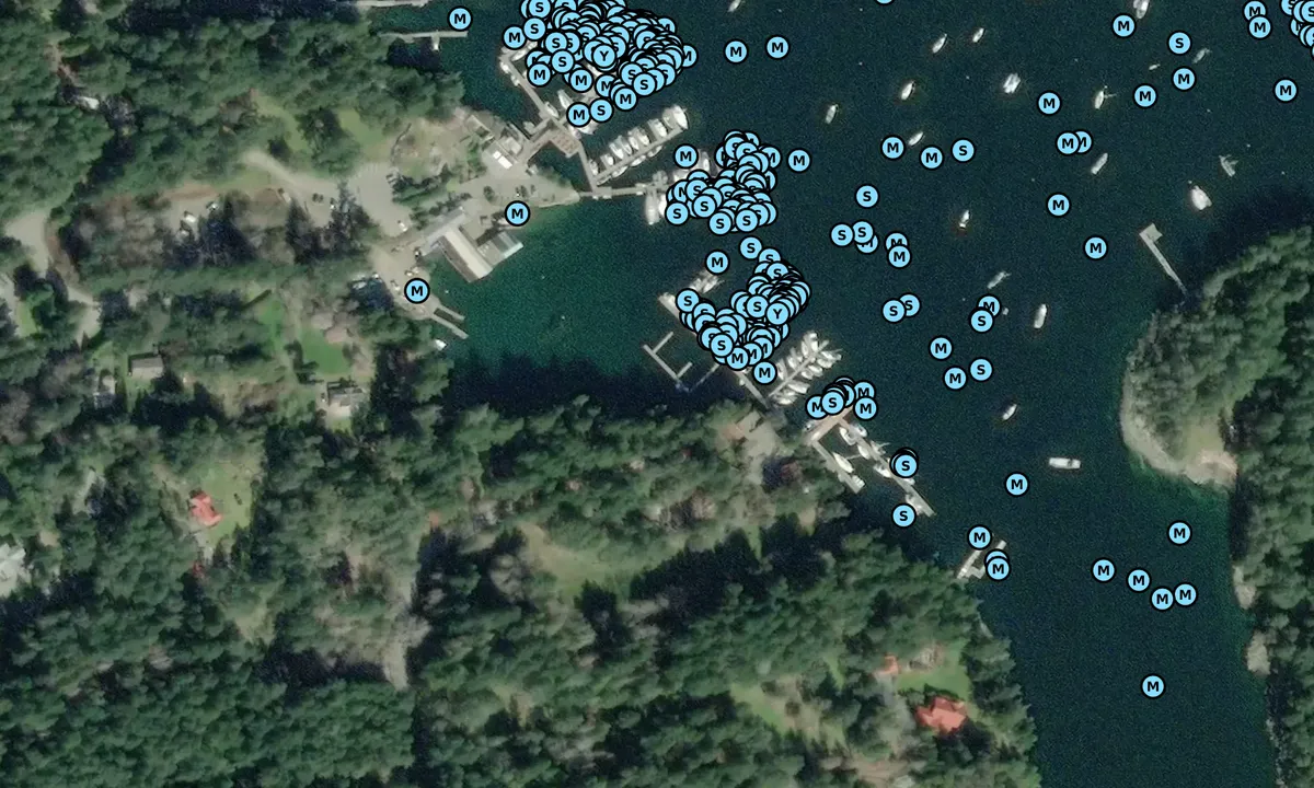 Satelite image of Page's Resort and Marina