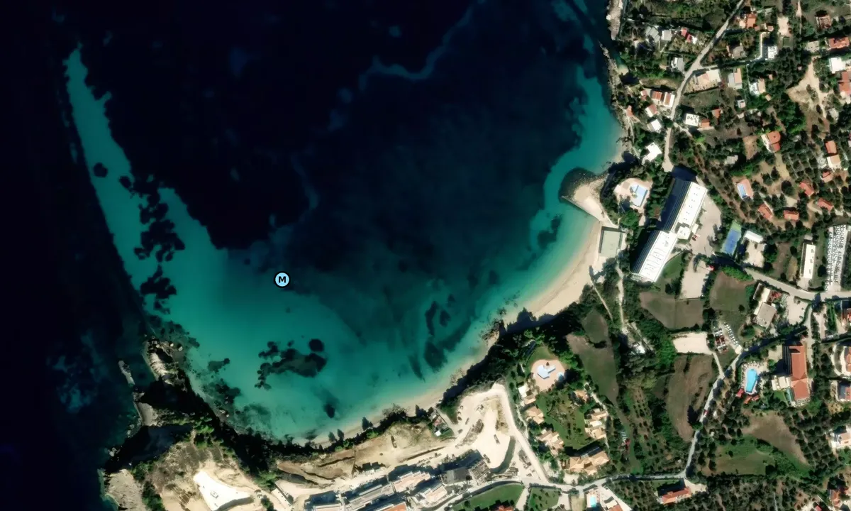Satelite image of Paliostafida Beach