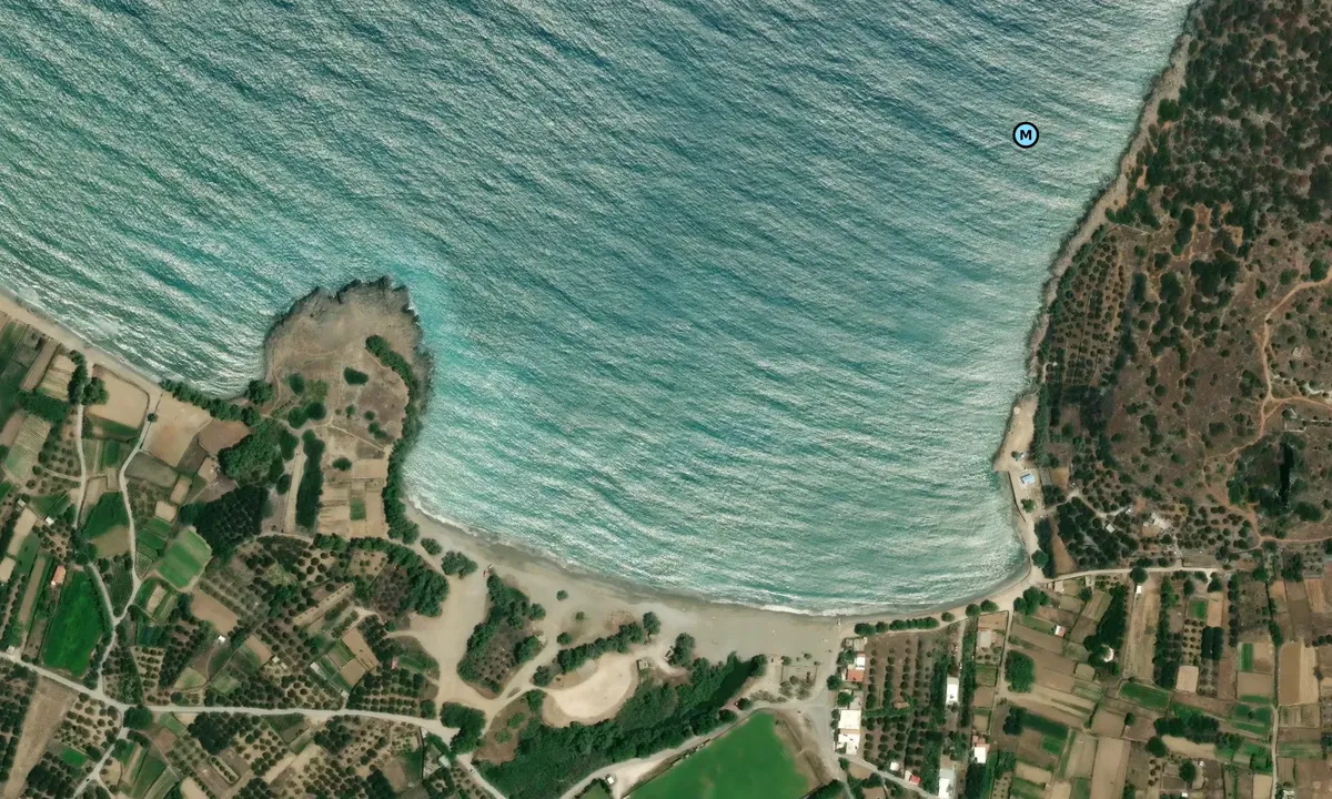 Satelite image of Paralia Agiou