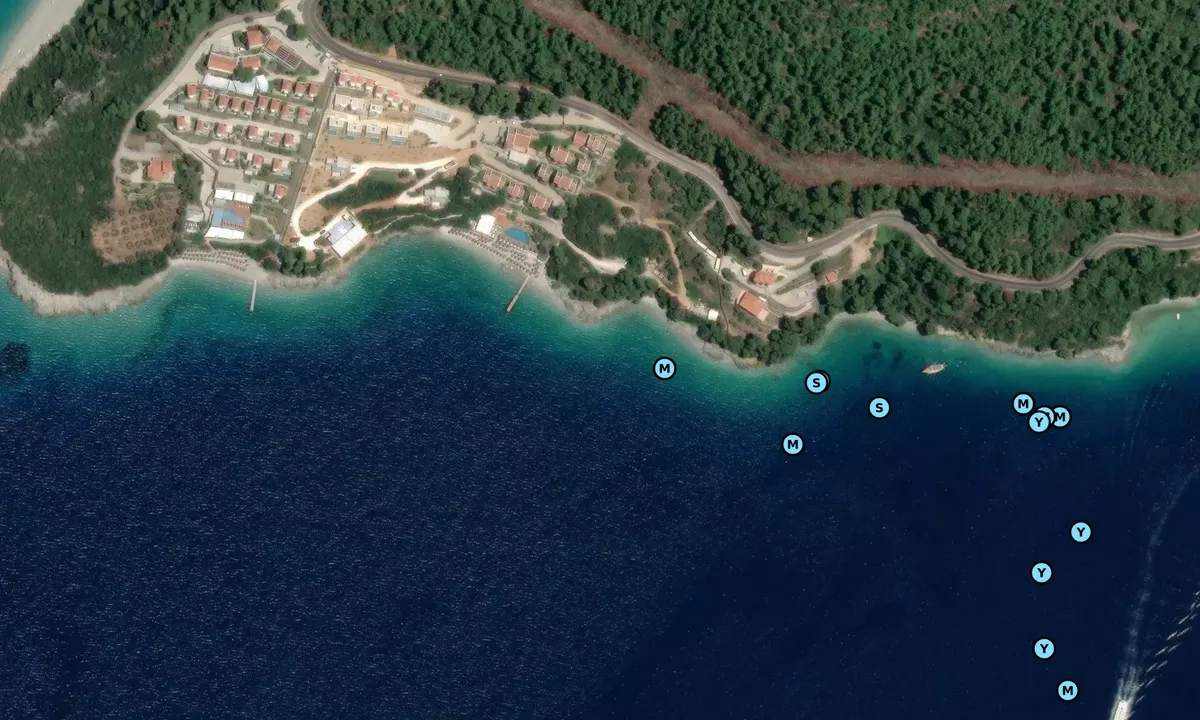 Satelite image of Paralia Antrines