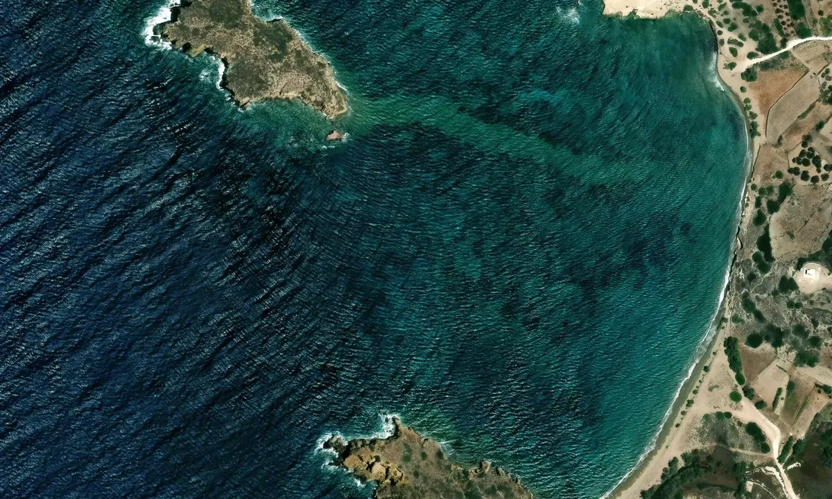 Satelite image of Paralia Dekas