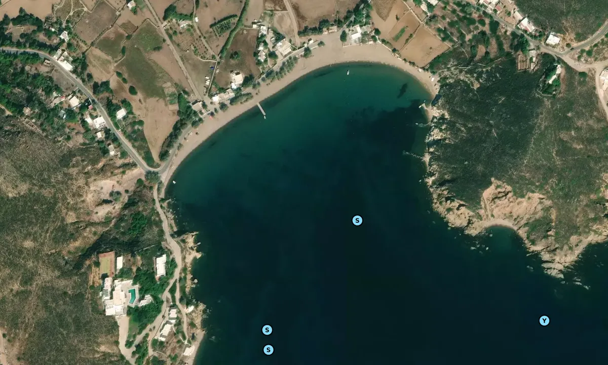 Satelite image of Paralia Kampos