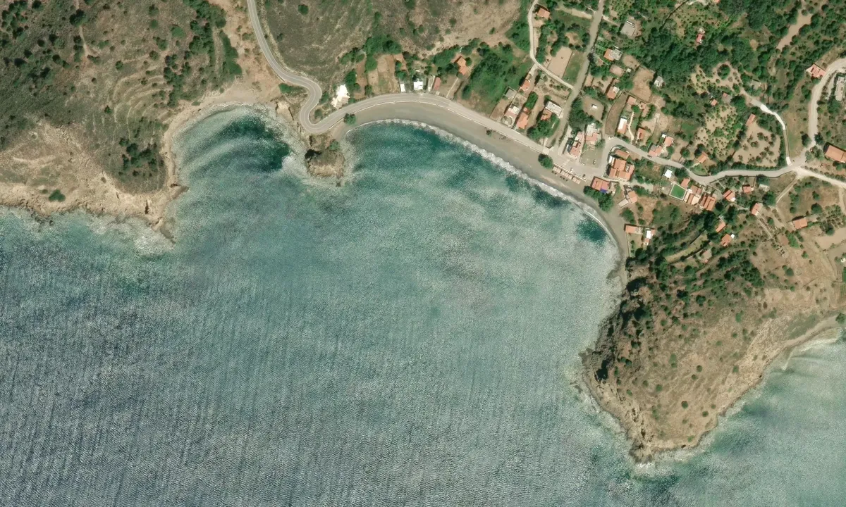 Satelite image of Paralia Limnos