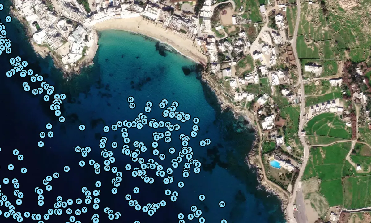 Satelite image of Paralia Platis Gialos