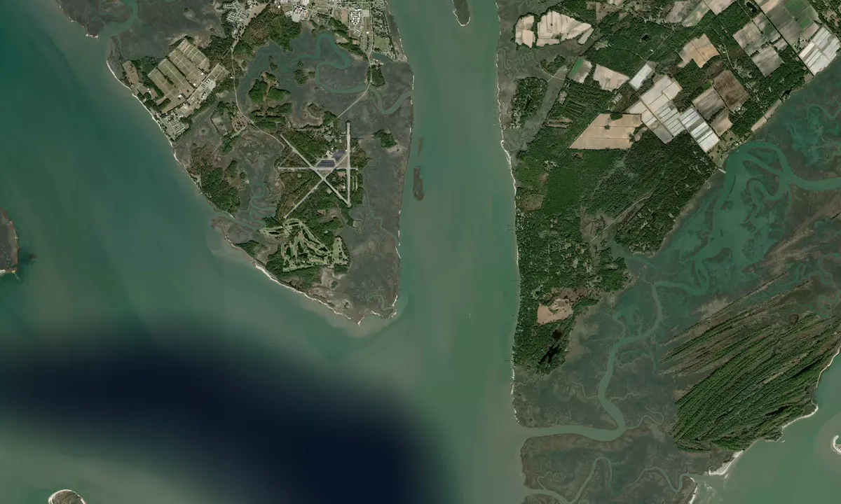 Flyfoto av Parris Spit Northeast