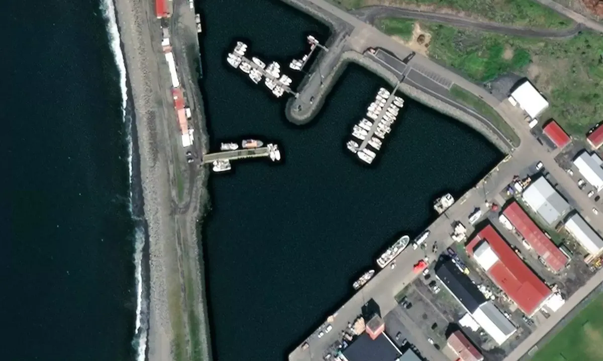 Satelite image of Patreksfjörður