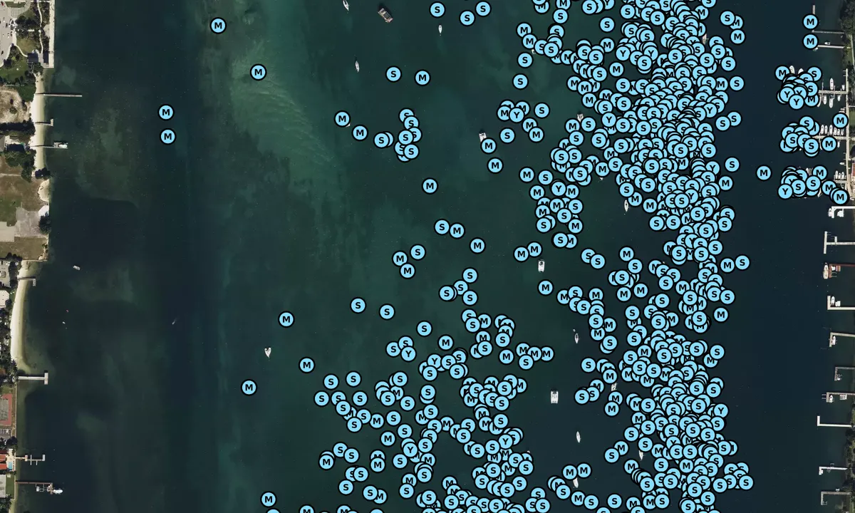 Satelite image of Peanut Island