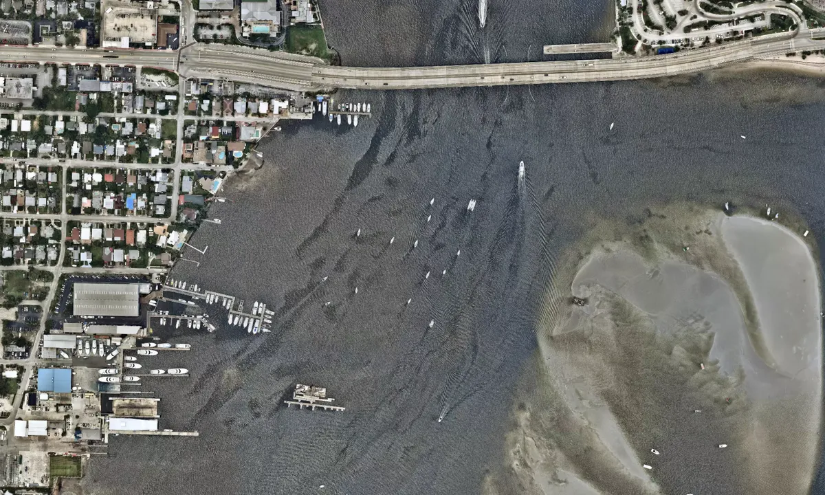 Flyfoto av Peanut Island North