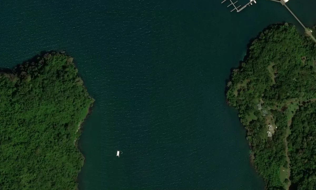 Satelite image of Pearl Island Anchorage