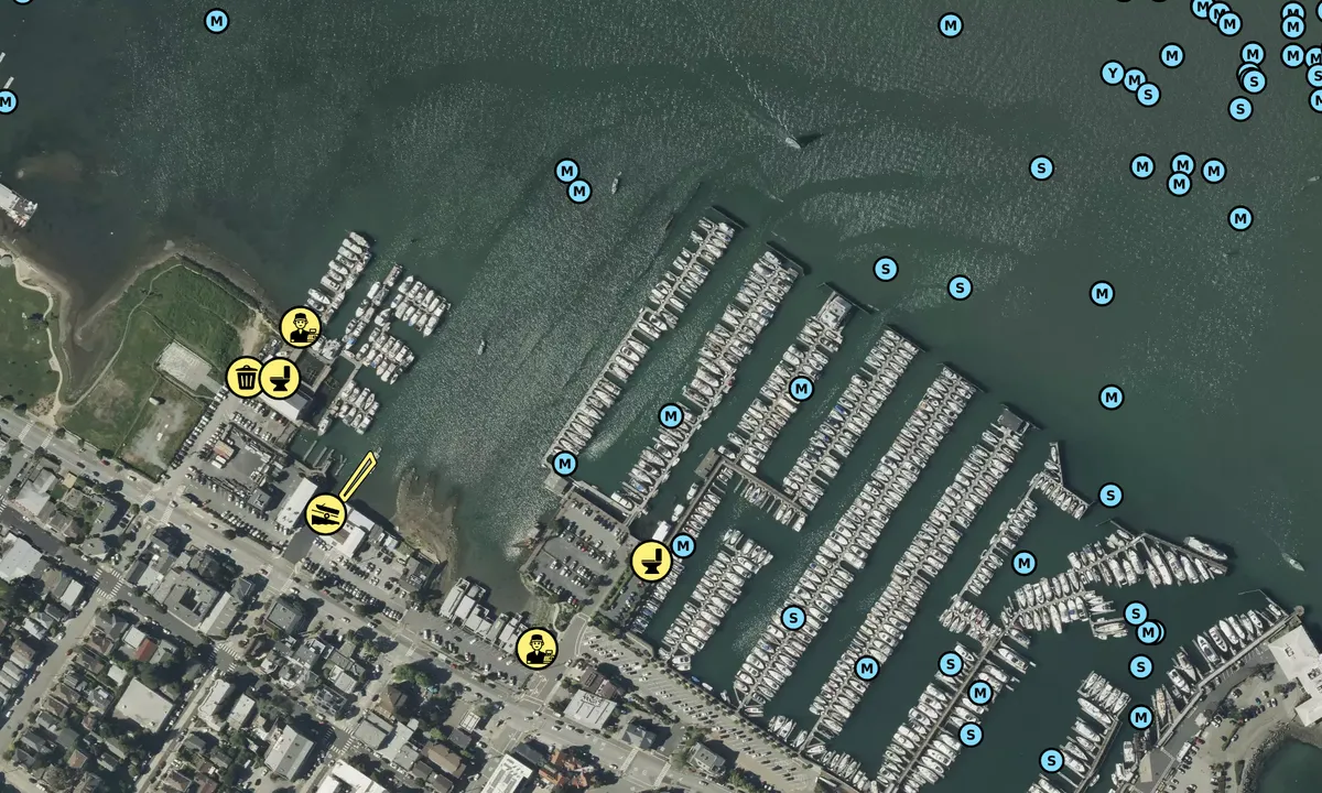 Satelite image of Pelican Yacht Harbor