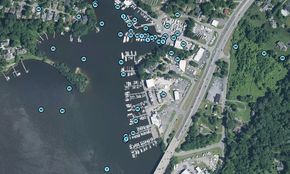 Satelite image of Persimmon Point Marine