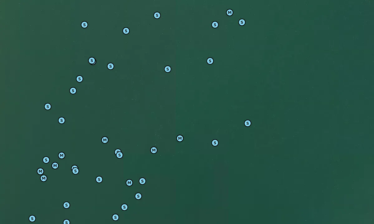 Satelite image of Petalas lagoon