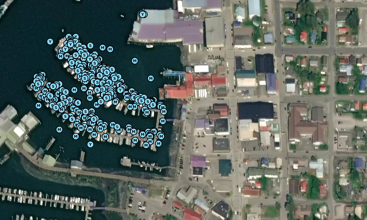 Satelite image of Petersburg Harbormaster