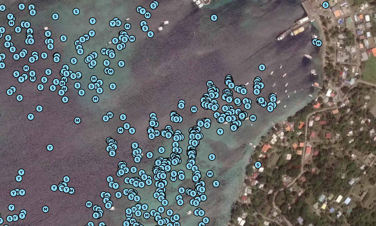 Satelite image of Phat Shag Moorings