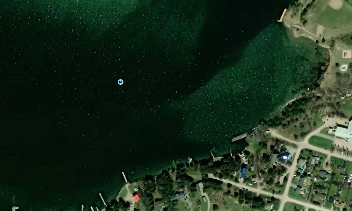 Satelite image of Picnic Island - Little Current