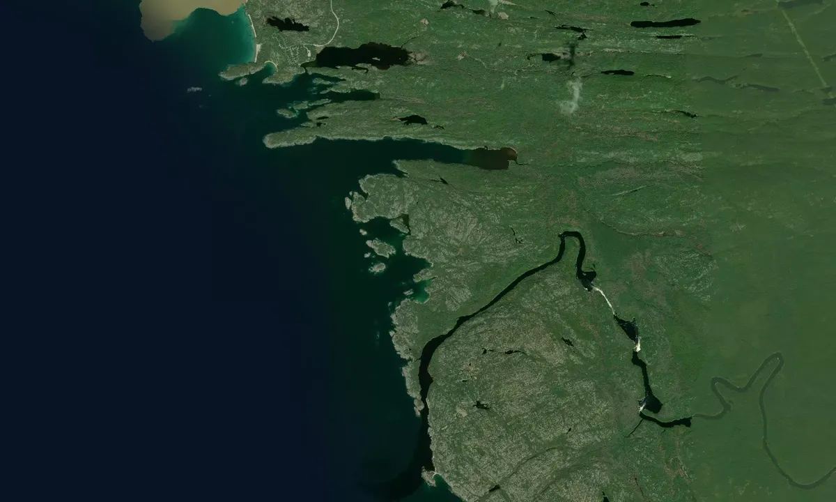 Flyfoto av Picture Rock Harbour