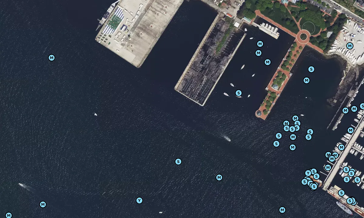 Satelite image of Piers Park