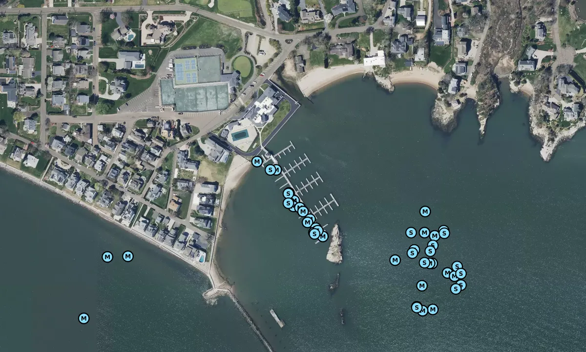 Satelite image of Pine Orchard Yacht and Country Club