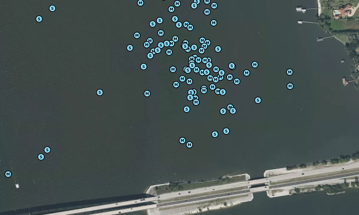 Satelite image of Pineda Causeway North