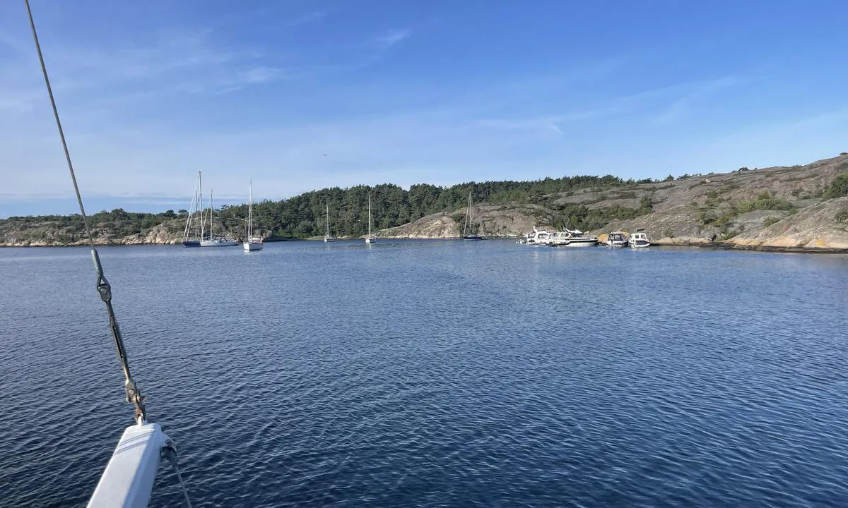 Pinnö: {"base": "no", "no": "Bildet tatt i syd-vestlig retning, inn i bukten. Vi ligger gjerne midt i sundet da vi har litt stor og tung b\u00e5t, men de fleste ligger n\u00e6rmere \u00f8ya Pinn\u00f6. Godt feste her, sand/leire.", "se": "<b>Bilden</b> <i>tagen i sydv\u00e4stlig riktning, in i bukten. Vi ligger g\u00e4rna mitt i sundet d\u00e5 vi har en lite stor och tung b\u00e5t, men de flesta ligger n\u00e4ra \u00f6n Pinn\u00f6. Bra f\u00e4ste h\u00e4r, sand/lera.</i>", "en": "The picture taken in a south-westerly direction, into the bay. We usually anchor in the middle of the strait since we have a rather large and heavy boat, but most others anchor closer to the island Pinn\u00f6. Good holding ground here, sand/clay.", "da": "Billedet taget i sydvestlig retning, ind i bugten. Vi ligger gerne midt i sundet, da vi har en lidt stor og tung b\u00e5d, men de fleste ligger t\u00e6ttere p\u00e5 \u00f8en Pinn\u00f6. Godt f\u00e6ste her, sand/ler."}