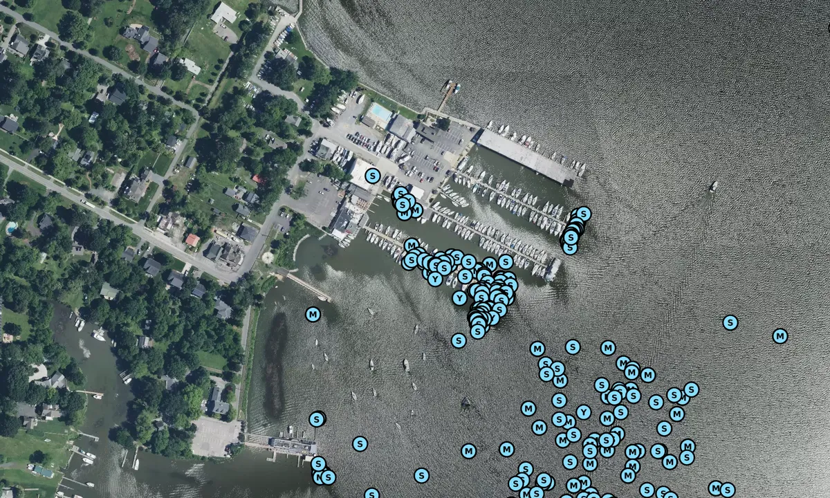 Satelite image of Pirates Cove - Galesville