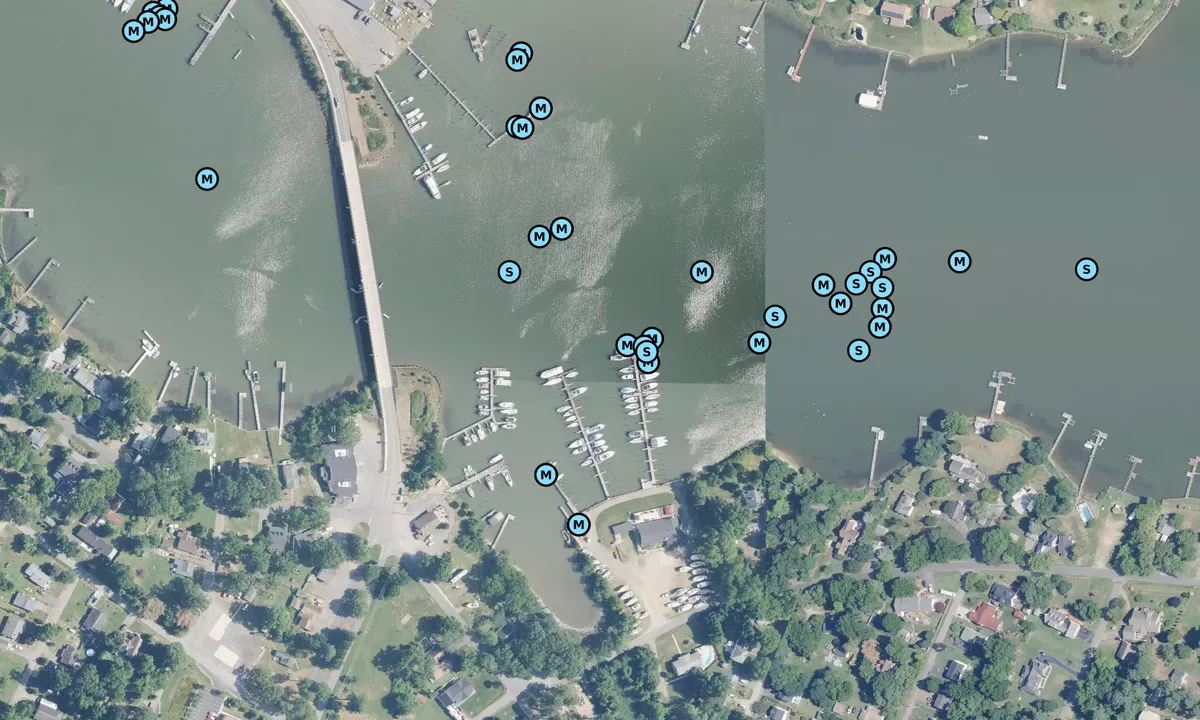 Satelite image of Pirate's Den Marina - Cobb Island
