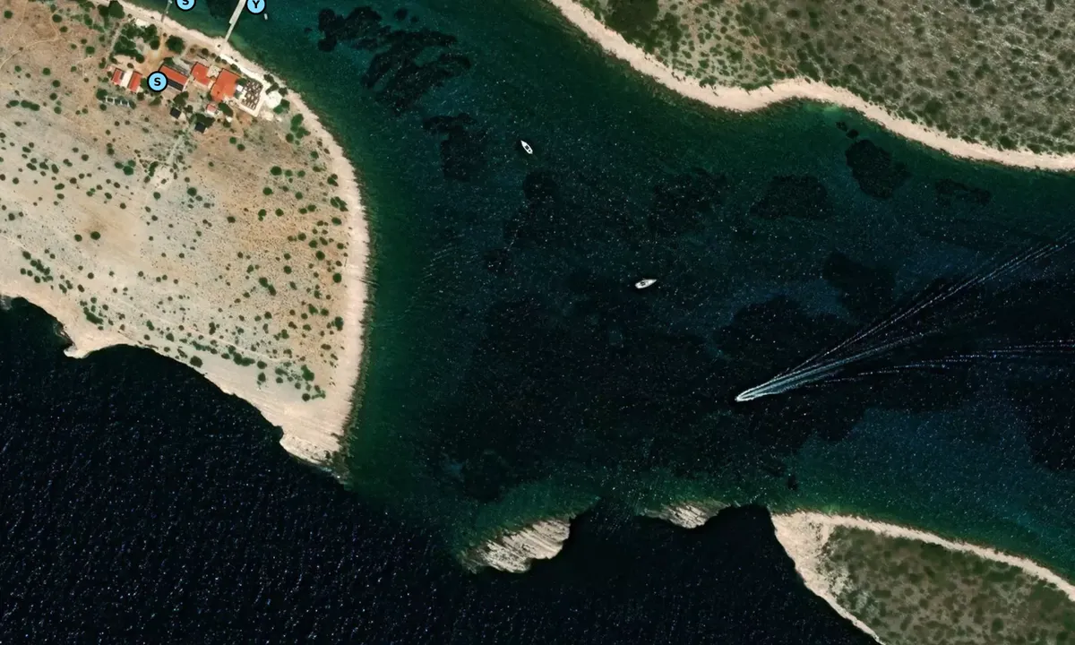 Satelite image of Piškera Anchorage