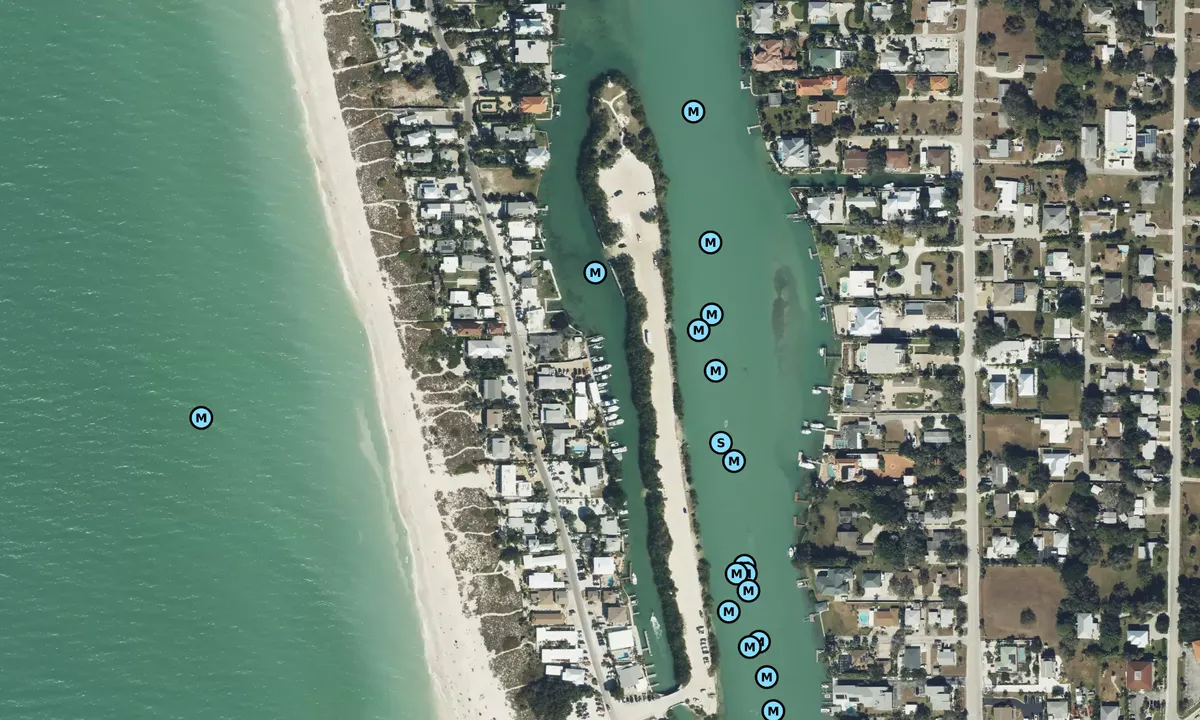 Satelite image of Place to Be Marina and Cottages