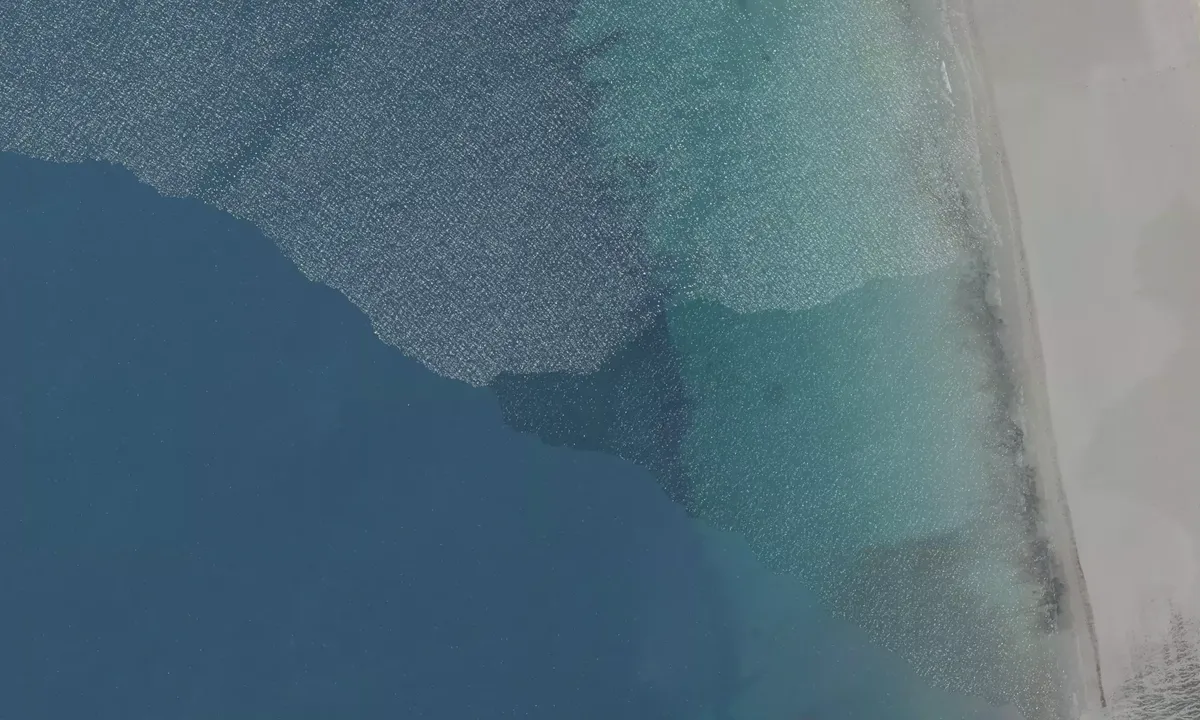 Satelite image of Plage de Isthme