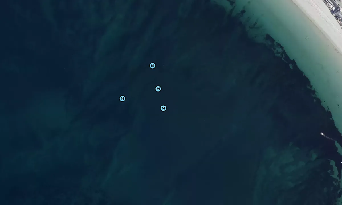 Satelite image of Plage des Sables Blancs