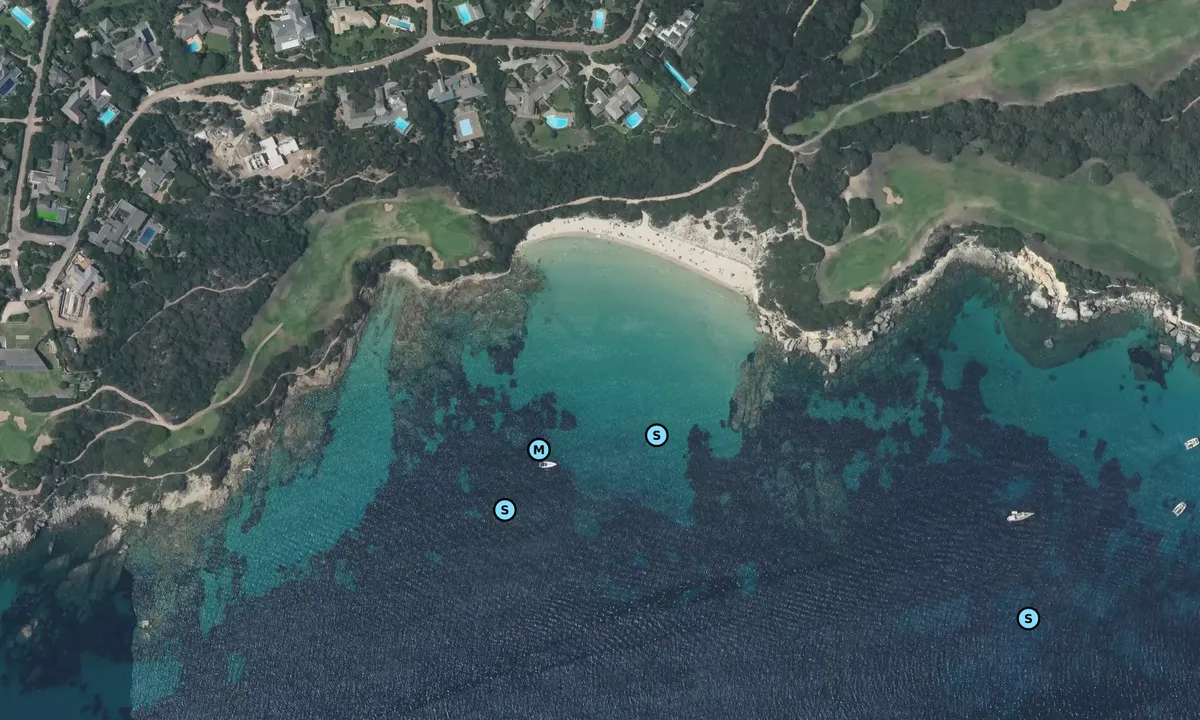Satelite image of Plage du Grand Sperone