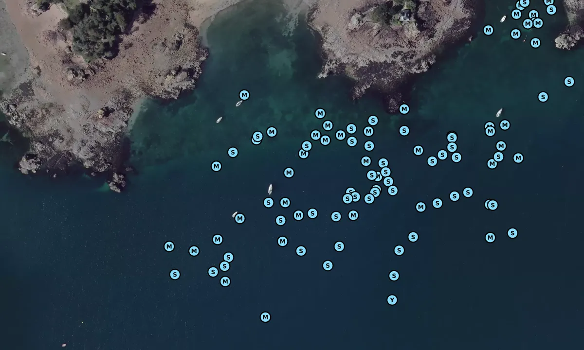 Satelite image of Plage du Guerzido