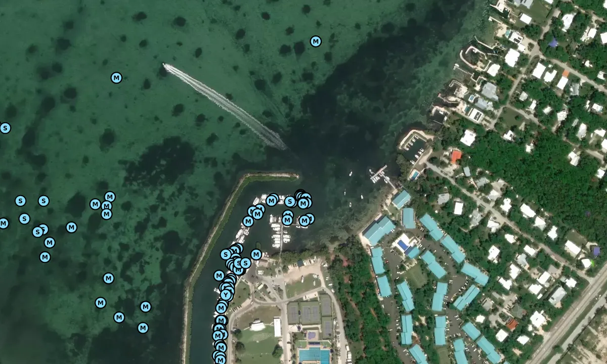 Satelite image of Plantation Yacht Harbor Marina - Islamorada